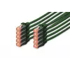 DIGITUS CAT 6 S/FTP patch laidų komplektas DK-1644-010-G-10, 1 m, žalias, 10 vnt.