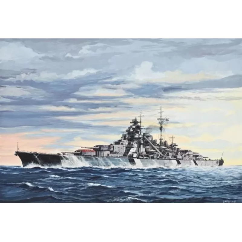 Laivo modelis Revell Bismarck surinkimo rinkinys 1:700