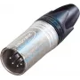 Neutrik XLR jungties kištukas, tiesus, 5 polių, sidabrinis NC5MXX, 1 vnt.