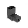 DeLOCK tinklo adapteris IEC 60320 C14 į C13 kištukinis lizdas 10 A 90° juodas 80472