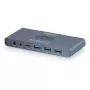 KVM jungiklis DIGITUS USB-C 3.0 HDMI 2 prievadai 4K60Hz, USB-C/USB-A, aliuminis, 135×60×30 mm