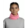 Vaikiška daugiafunkcinė kaklaskarė Buff Kids Bandana Merino Lightweight – vientisa rožinė spalva, besiūlė merino vilnos galvos apdangalas vaikams