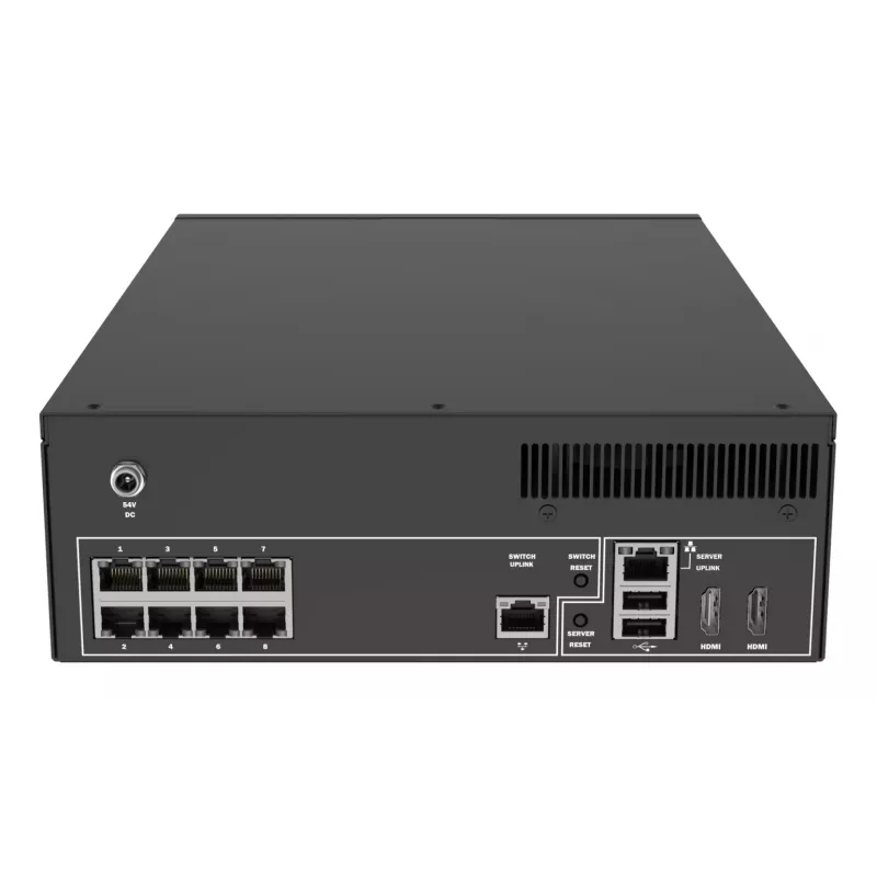 Tinklinis vaizdo registratorius AXIS S2208 Mk II, 8 kanalų, 4 TB HDD, SATA, 7680×4320 maks., IEEE 802.3at, juodas
