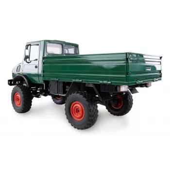 Valdomas automobilis Amewi Mercedes‑Benz Unimog 1:12 mastelis 4WD, žalias