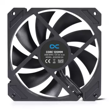 Alphacool Core 120 mm ventiliatorius 3000 RPM 7.83 mmH2O dvigubas rutulinis guolis juodas 120x120x25 mm