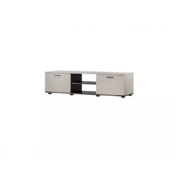TV spintelė Cama Meble SOHO 140x43x37 cm – kashmyro viršus, juodas rėmas
