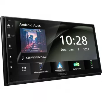 Kenwood dvigubo DIN dydžio moniceiveris su Android Auto, Apple CarPlay, DAB+ imtuvu ir galinio vaizdo kameros jungtimi