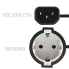 Maitinimo adapteris QOLTEC 53906 IEC 320 C14 į SCHUKO 16A 250V