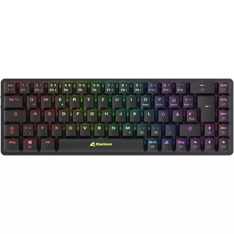 Sharkoon PureWriter W65 klaviatūra mechaninė RF belaidė QWERTZ vokiška juoda