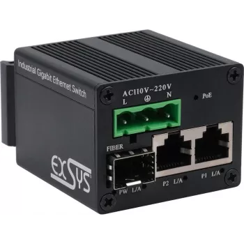 Tinklo jungiklis Exsys EX-62010POE-SFP PoE+ nevaldomas 1 Gbps su 2 SFP prievadais