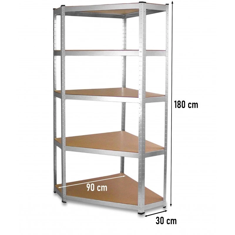 Sodo įrankių lentynų stovas Top e shop Rack GC9030 — cinkuotas plienas ir MDF, 900x300x1800 mm, laisvai pastatomas / tvirtinamas prie sienos, 875 kg talpa