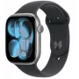 Apple Watch Series 11 GPS + Cellular 42mm Pilkos spalvos aliuminio korpusas su juodu sportiniu dirželiu (M/L)