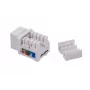 Keystone modulis LANBERG KSU6-1090, Cat6 U/UTP plokščias, RJ-45 kištukas į LSA lizdą, AWG 22/26, 14,5×16,1 mm, baltas