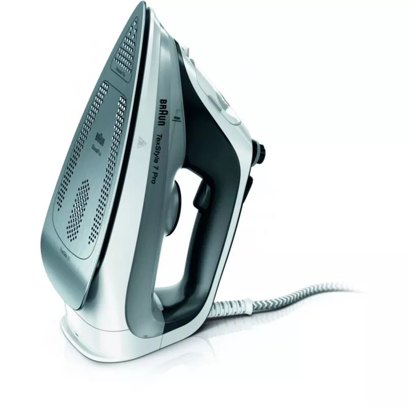 Braun TexStyle 7 Pro SI7149WB sausasis ir garinis lygintuvas su EloxalPlus pada 2900 W juodos ir baltos spalvos