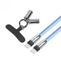 2-in-1 USB-C laidas 1 m mėlynas