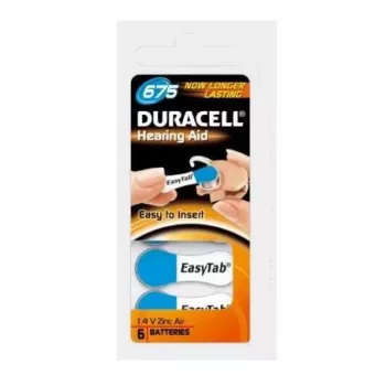Duracell 2930 baterijos klausos aparatams (cinko-oro, 1,4 V, A675, 6 vnt.)