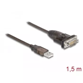 DeLOCK adapteris USB 2.0 Type-A į RS-232 D-Sub 9 kontaktų kištukas 1,5 m