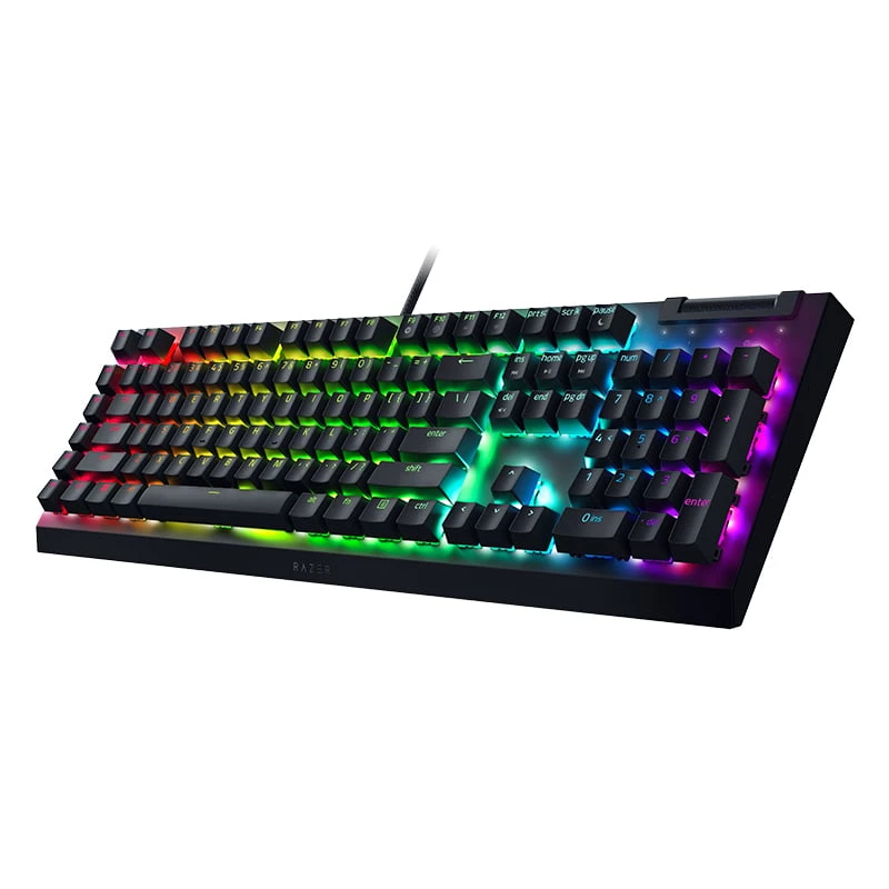 Razer BlackWidow V4 X mechaninė žaidimų klaviatūra, Yellow jungikliai, US išdėstymas, laidinė, juoda