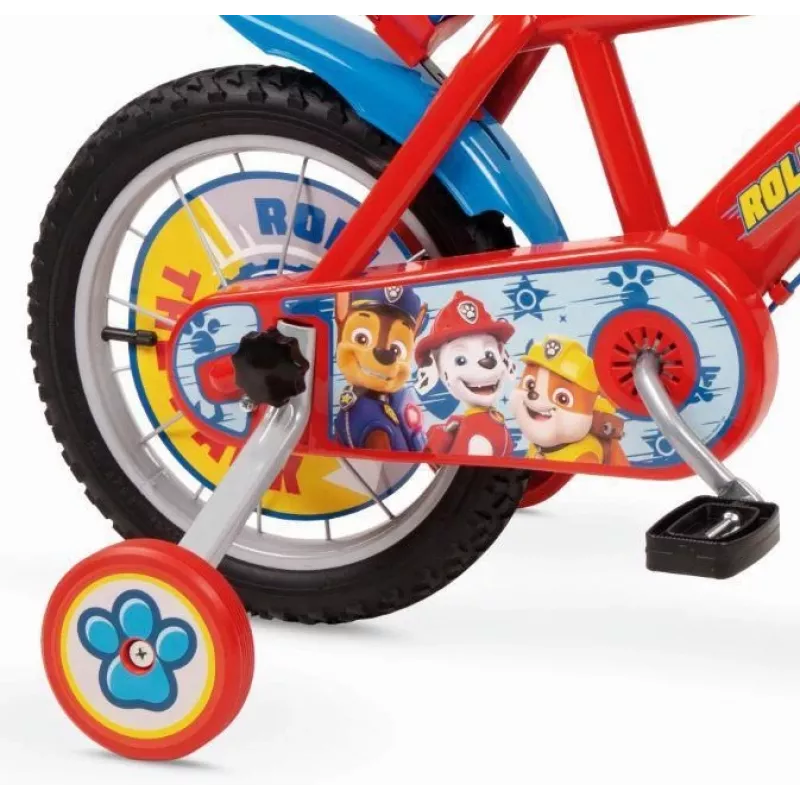 Vaikiškas dviratis 14 inch Paw Patrol Red 1478 Berniukui NAUJAS TOIMSA