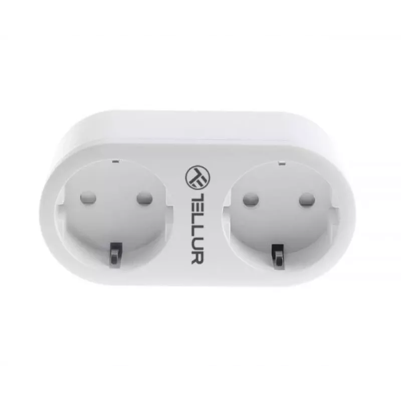 Tellur WiFi AC Dual Plug su energijos matavimu, 16A, 3680W