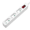 Prailginimo laidas LogiLink LPS230 1,5 m 3 AC lizdai Baltas
