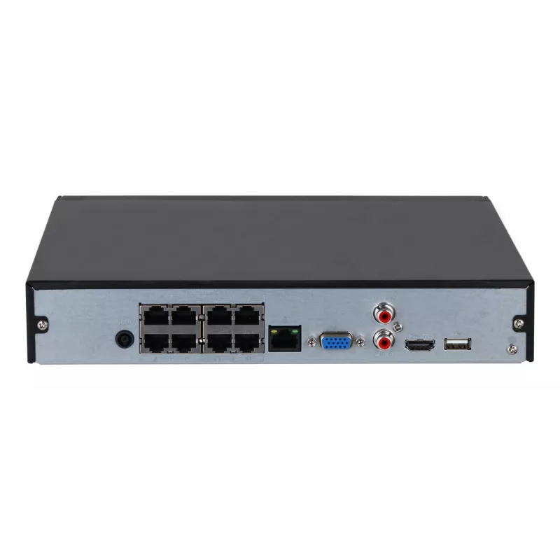 Tinklinis vaizdo registratorius DAHUA Lite NVR2108HS-8P-4KS3 — 8 kanalų, 4K max, SATA HDD, 1U, PoE