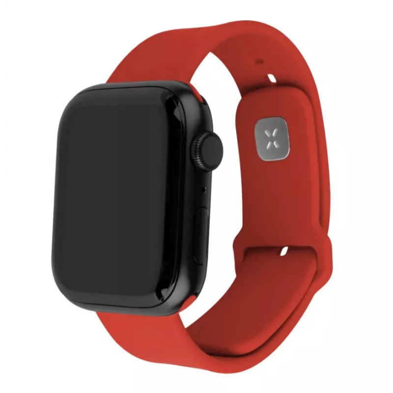 Fiksuotas sportinis dirželių komplektas Apple Watch 42/44/45 mm | 170-235 mm | Raudona | Silikonas