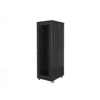 Stovo spinta 19 colių LANBERG FF01-8842-23B 42U su tinkliniu priekiniu dangčiu, juoda