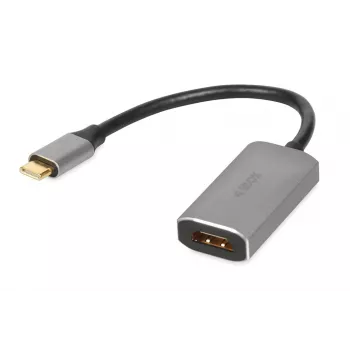 IBOX IACFAK USB-C į HDMI adapterio laidas, USB-C (kištukas) į HDMI (lizdas), 4K 60Hz, tiesūs jungtys, sidabrinis