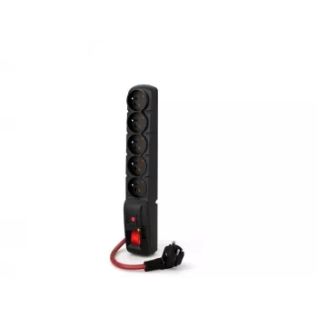 AC maitinimo juosta ACAR F5 POWER Black, 5 AC lizdai, 230 V, 5 m
