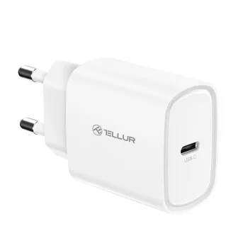 Sieninis įkroviklis Tellur TLL151421 20W USB-C PD greitajam telefonų ir planšečių įkrovimui