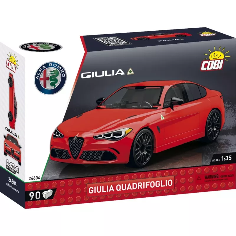 Konstruktorius COBI Alfa Romeo Giulia Quadrifoglio, 90 dalių, nuo 6 metų