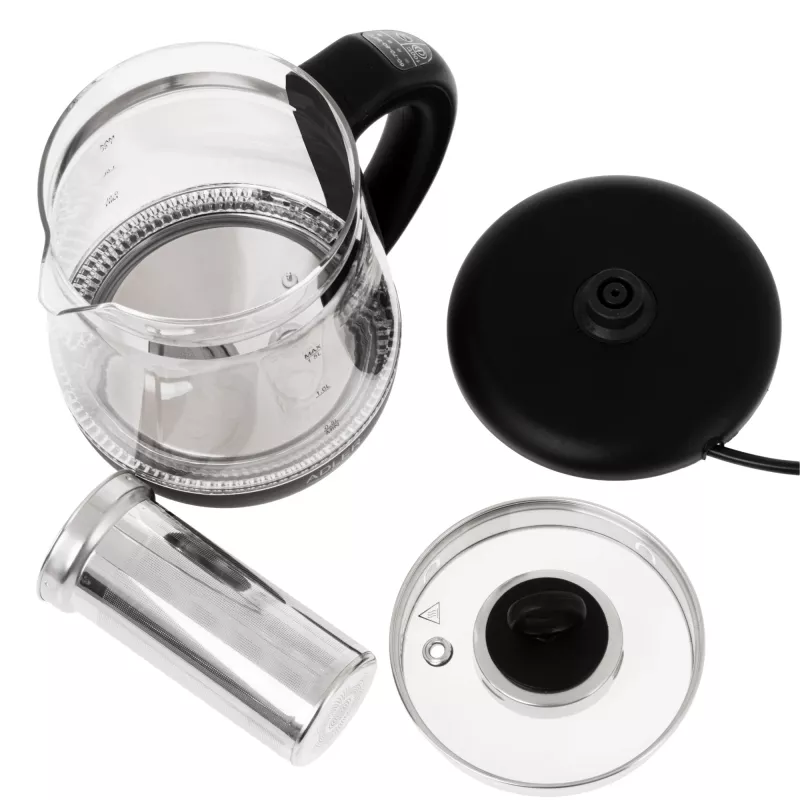 Adler AD 1299 elektrinis virdulys, 2200 W, 1,5 L, juodas