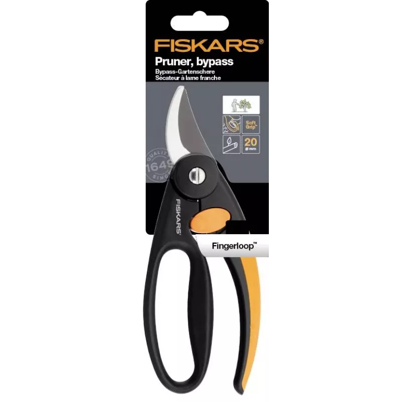 Sodinimo žirklės Fiskars 111440 Bypass Black — Fiskars 1001534 (Genėjimo žirklės, Bypass, Juodos)