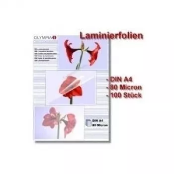 Laminavimo maišeliai Olympia 1x100 DIN A4 80 mikronų