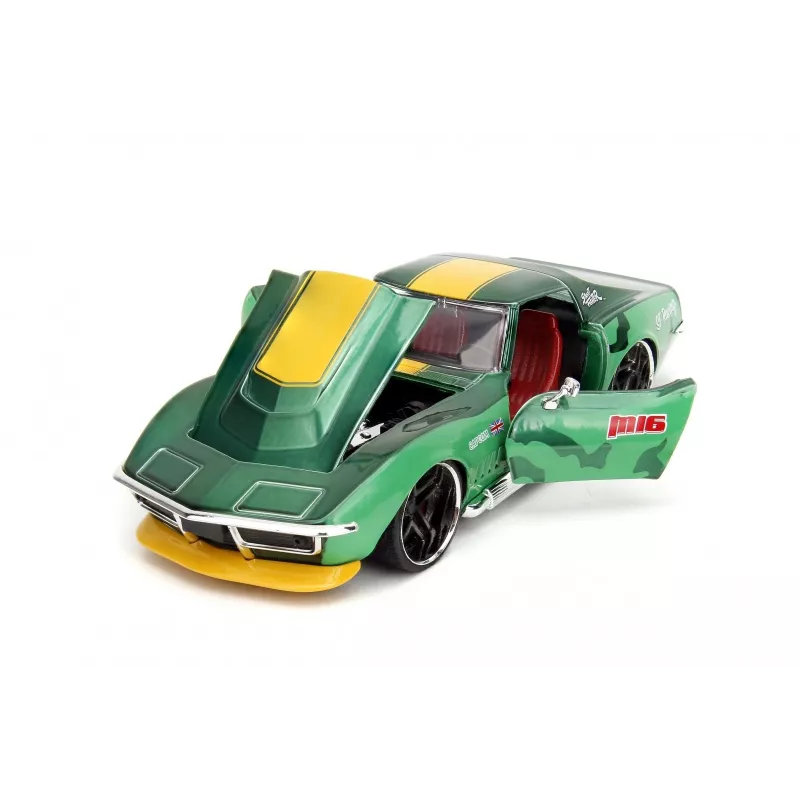 Automobilis Jada Toys Street Fighter 1969 Chevrolet 1:24 Metalinis Žalias