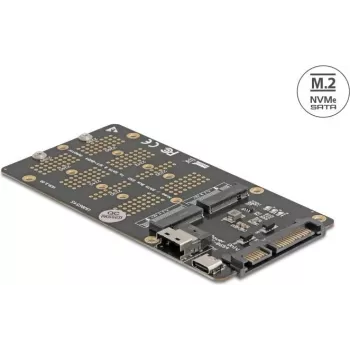 DELOCK keitiklis M.2 Key M NVMe SSD į SFF-8654 ir M.2 Key B (64355)