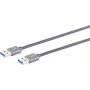 USB laidas S/CONN 13-37020 USB 3.2 Gen 2 1m pilkas