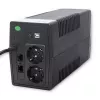 Qoltec Monolith nepertraukiamo maitinimo šaltinis (UPS) Dvigubo keitimo (Online) 0.45 kVA 240 W 2 AC lizdai