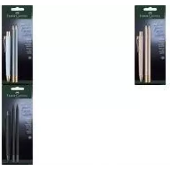 Rašiklio ir pieštuko rinkinys Faber-Castell 241124 – tušinukas ir grafitinis pieštukas, juodos spalvos, lizdinė pakuotė