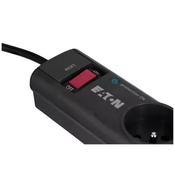 Apsauginis įtampos filtras EATON Power Strip 4 FR — 4 lizdai (E tipas), 1 m laidas, 10 A, 2500 W, LED indikatoriai