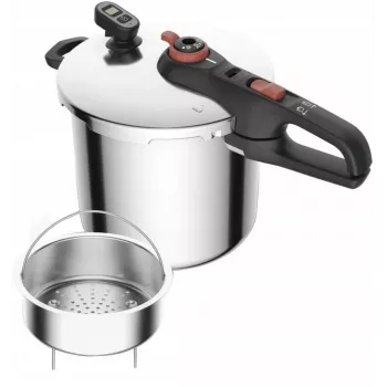 Slėginė keptuvė Tefal Secure 8 L – 8 litrų talpos slėginis puodas su saugos dangčiu