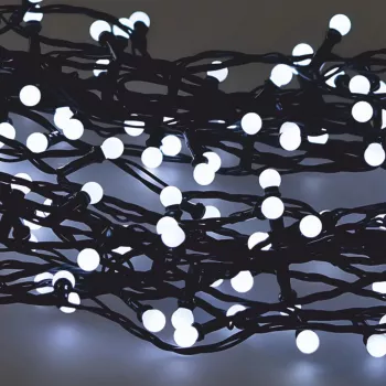 LED girlianda Extralink 200 lempučių šalta balta, skersmuo 3+ mm, ilgis 16 m