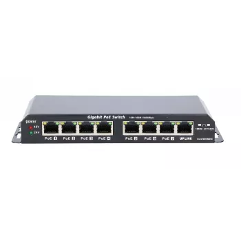 Extralink PoE Switch KRATOS 7x Gigabit PoE, 1x Uplink RJ45, Maitinimo šaltinis 24V 2.5A, 60W