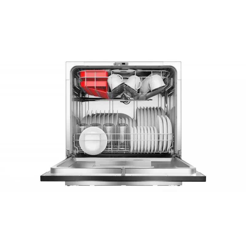 Indaplovė įmontuojama Toshiba DW-08T2EE(S)-PL — 8 komplektų, F energijos klasė, 49 dB, 55×59×50 cm