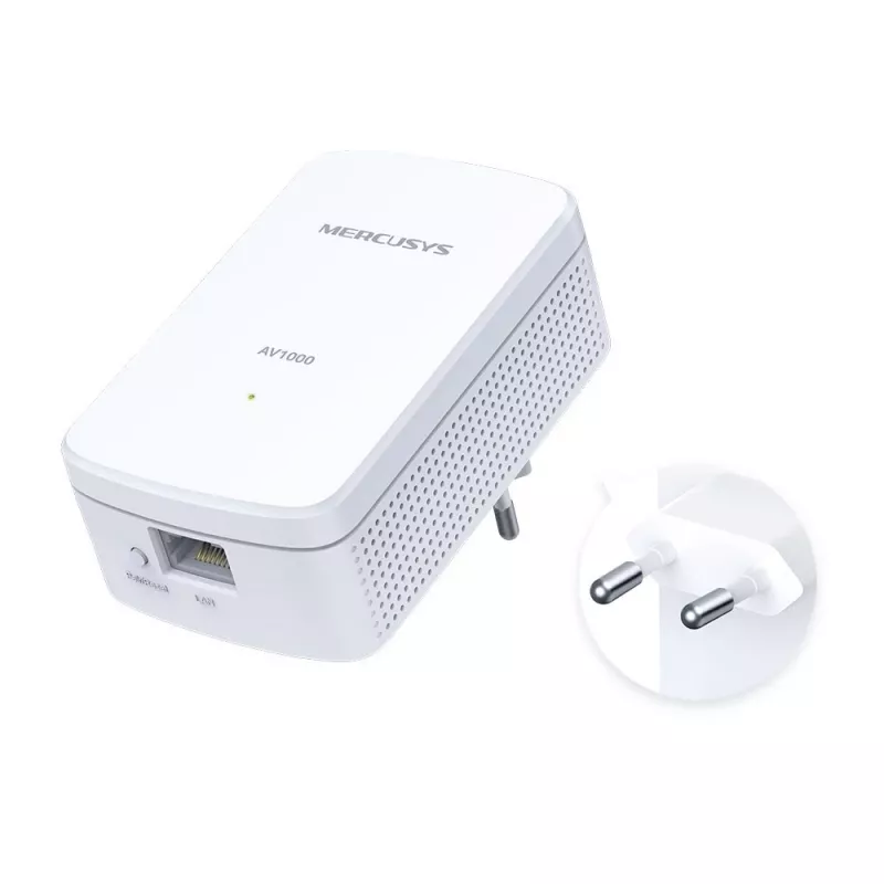 Mercusys AV1000 Gigabit Powerline Starter Kit MP500 KIT – 1000 Mbit/s, 1x RJ-45