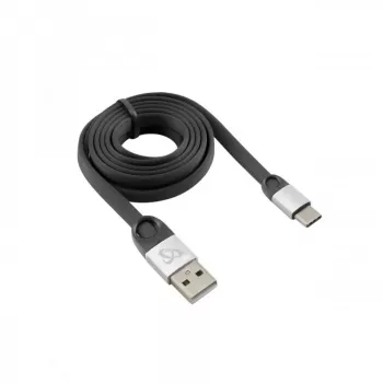 Sbox USB 2.0 – Type-C laidas, juodas/sidabrinis, 1,5 m