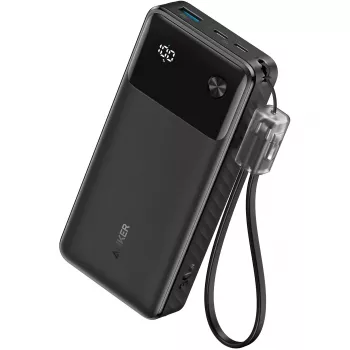 PowerBank su USB-C laidu 20000 mAh 30W Juoda