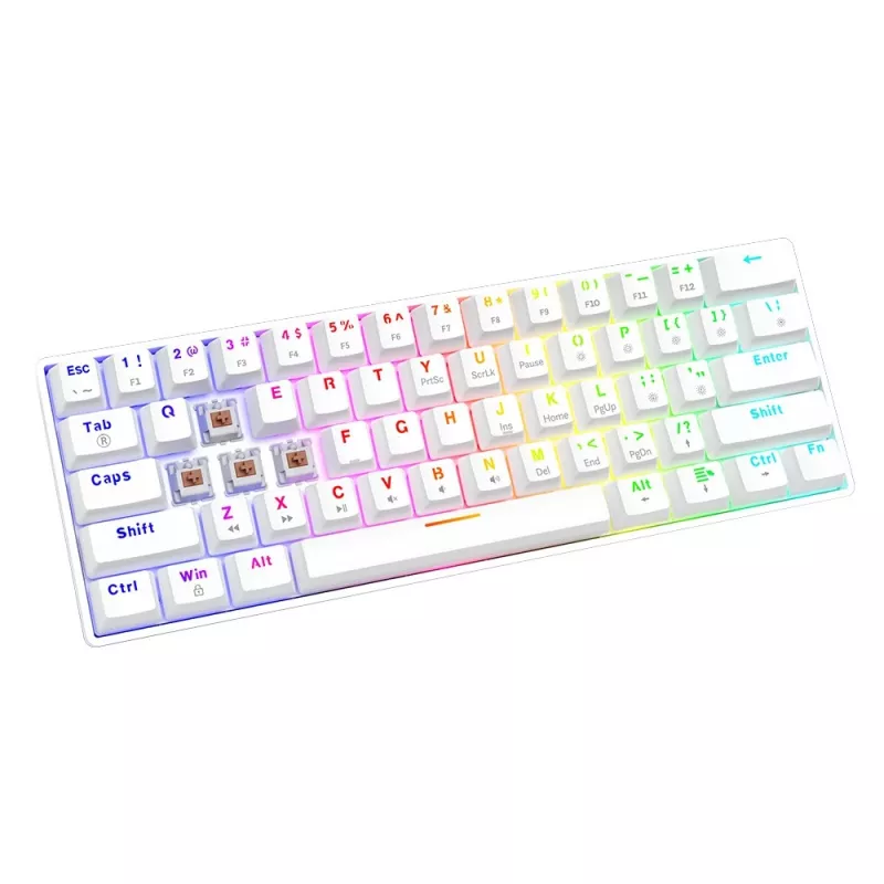 Mechaninė klaviatūra Whiteout X2, Outemu Brown, Hot Swap Savio Savgk-whit