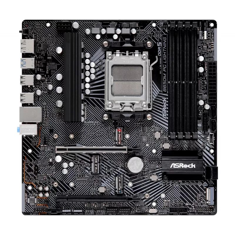 ASRock B650M PG Lightning AM5 Micro-ATX pagrindinė plokštė